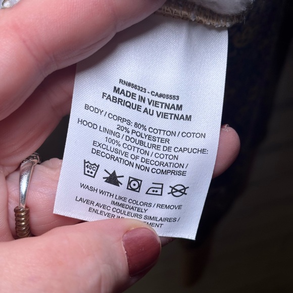 Nike Floral Hoodie Sweatshirt Sportswear Club Fleece Pullover Tan Mens Large - Picture 13 of 13